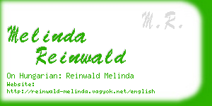 melinda reinwald business card